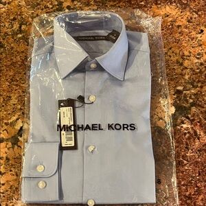 Michael Kors Light Blue Kids Button Down Shirt- New